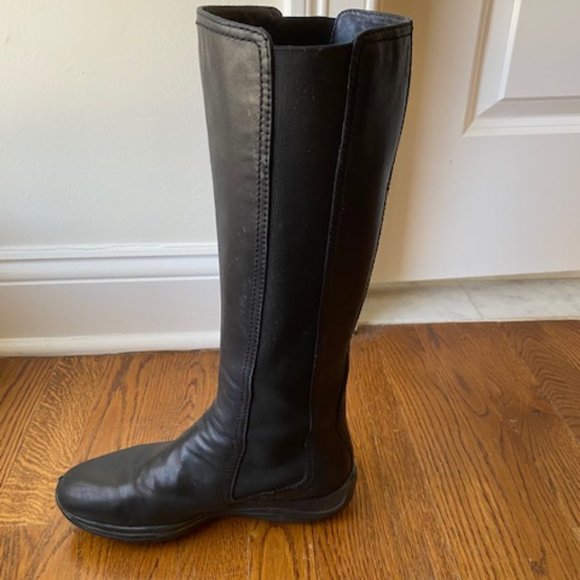 Prada Sport Tall Leather Pull on Boot - Picture 1 of 6